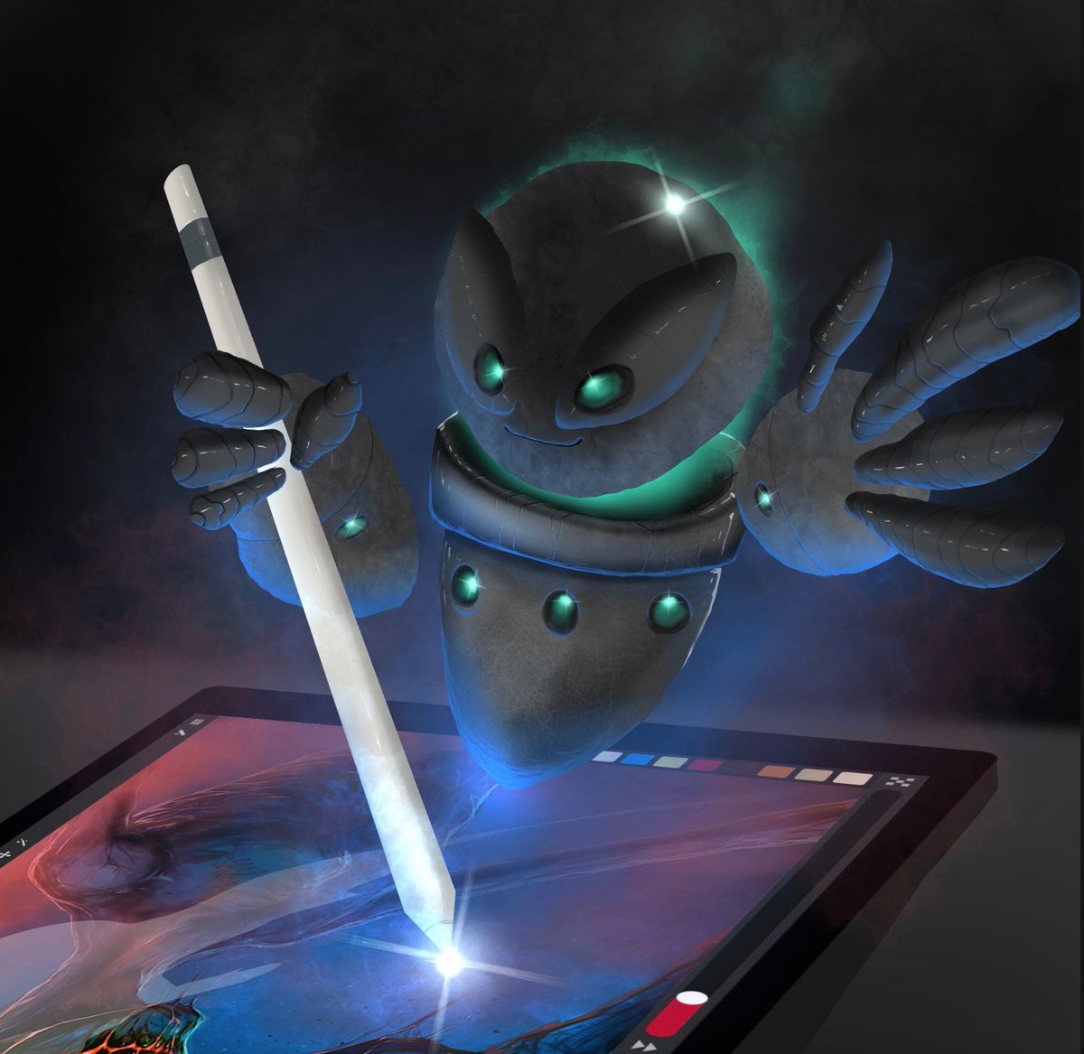 sketchclubapp's tweet photo. Sketchbot! well loved over the years!

#robot 
#sketchclubapp #ipadart #iphoneart
#digitalart https://t.co/9wtG8tvwOK