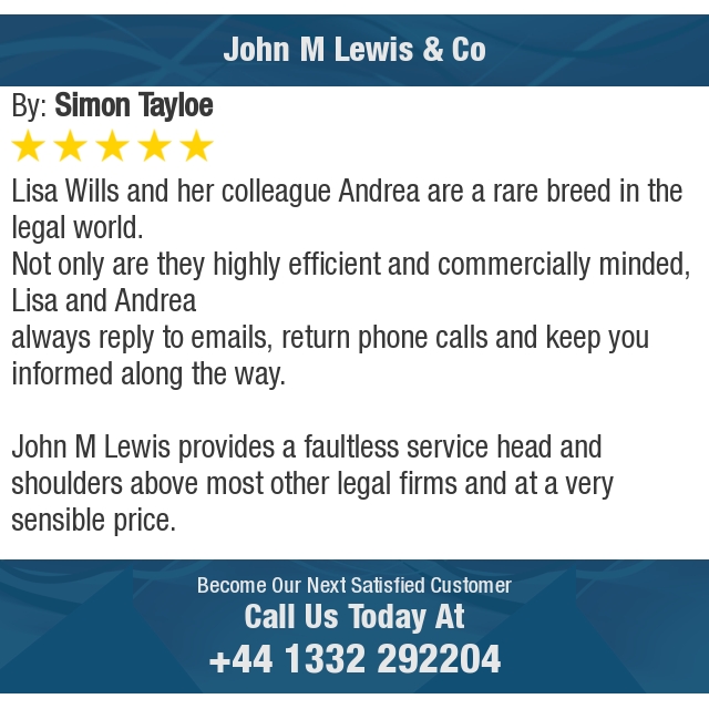 JohnMLewisCo's tweet photo. 5 Star: Simon T. "Lisa Wills and her colleague Andrea are a rare breed in the legal world.Not only are they highly efficient and..." https://t.co/nxVFYZhYFQ