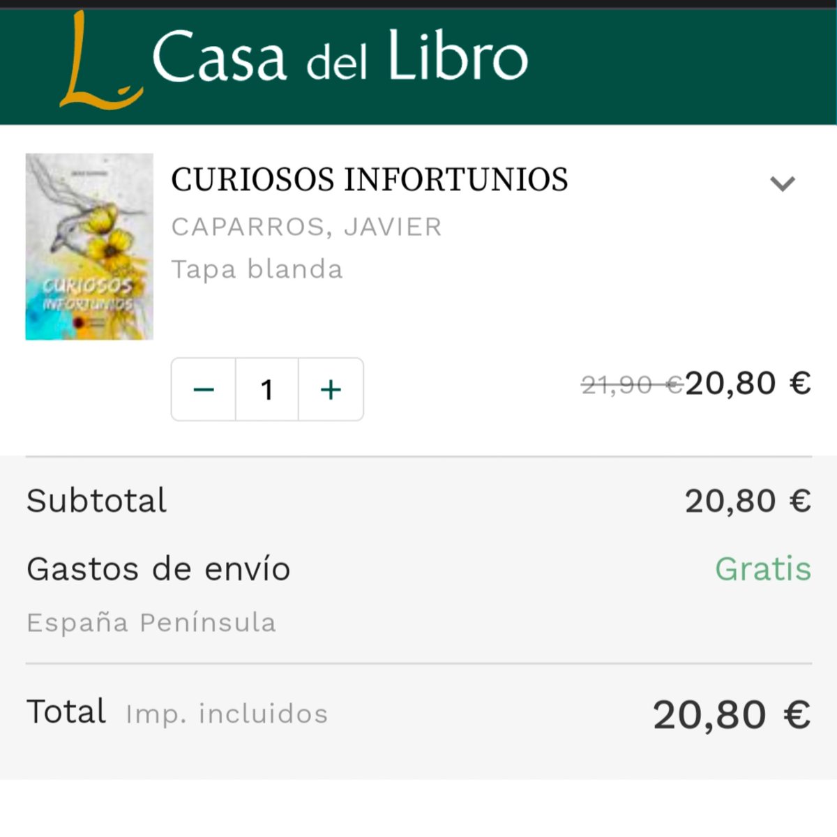 NovelaQue's tweet photo. ¿ESTAMOS LOCOS? ¡¡DESCUENTO+GASTOS DE ENVÍO GRATIS!! 😵💫 APROVECHA LA OFERTA, REGALA CULTURA Y DISFRUTA DE LA NAVIDAD (SÓLO EN CASA DEL LIBRO) https://t.co/QP8oFMbKQ1
#CasaDelLibro #novelacuriososinfortunios #autorjaviercaparros #EdicionesCamelot @edcamelot @casadellibro https://t.co/QCkNc8kvD1