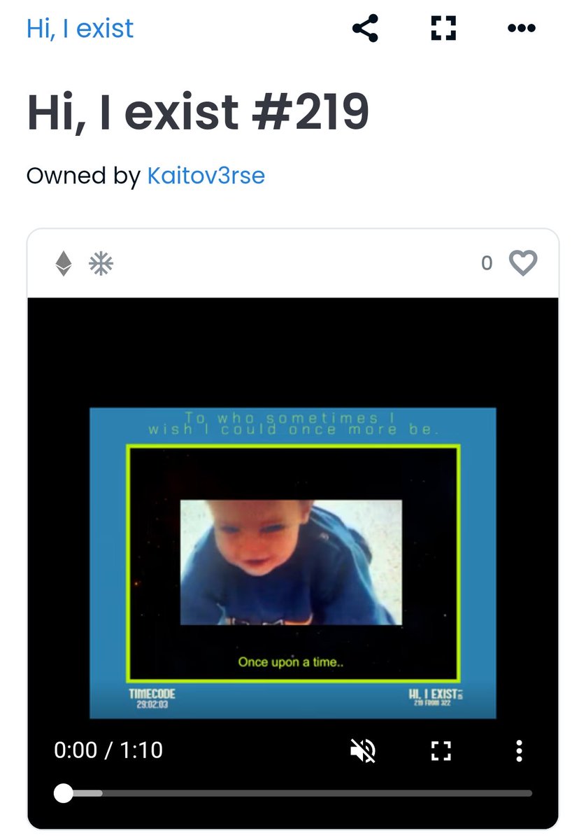 gmv3 🌹

I just minted <a href="/IexistNFT/">Hi, I exist.</a> and I'm happy.