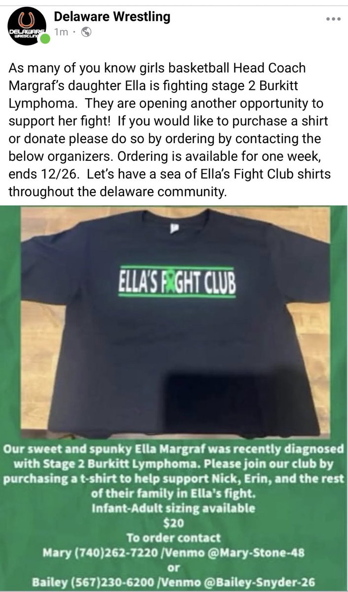 DwareWrestle740's tweet photo. #community #pacerfamily Support if you can!  @HayesFootball19 @Montgomery_DHHS @Coach_Rieman @jlamb3474 https://t.co/J5Nnj61pB2