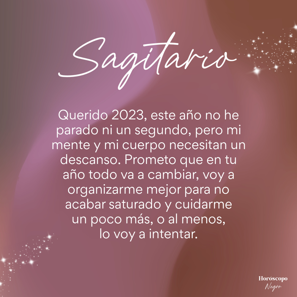 Querido 2023... ✨🔮✨ #sagitario #horoscoponegro