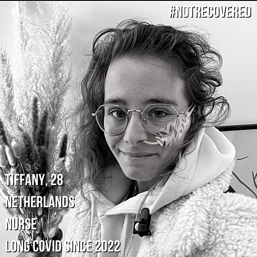 „From a healthy young woman who worked in healthcare, exercise 3 times a week and even ran half marathons, to someone who is still a shadow of herself. Intense #fatigue, #nausea, #vomiting, #overstimulation, high fever and dependent on tube feeding. …“ 
- <a href="/TiffyXDsweet/">tiffany nuijten</a> 

1/2