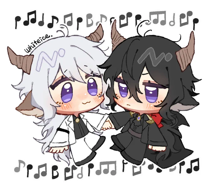 ヤギちゃんたち#アークナイツ #明日方舟 #黑键 #白垩 