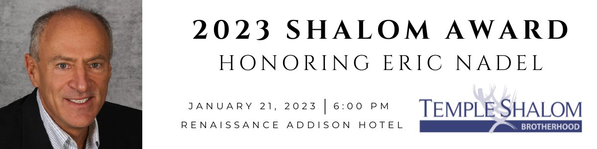 TSBrotherhood's tweet photo. Registration is now open for the 15th Shalom Award honoring @nadeler on 1/21/23.

Sponsorship and advertising options are also available.

Purchase tickets, sponsorship and advertising @ https://t.co/nxBExdcEhm https://t.co/mBcSEjqq75