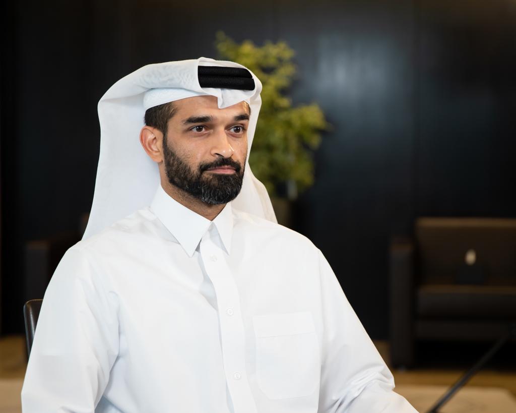 QNAEnglish's tweet photo. Hassan Al Thawadi, Secretary General of the Supreme Committee for Delivery &amp; Legacy (SC): We have proved to the world that #Qatar and the Arab region are able to host high-level global events. #QNA
#WorldCupQatar2022 #QATAR2022 
#FIFAWorldCup #QNA_Sport https://t.co/yuU7e3ohVu