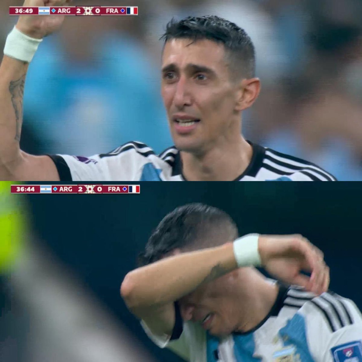 Kaam93's tweet photo. No pueden vernos felices, malditos mufas envidiosos.
De igual manera no necesitamos el apoyo de gente chota.. 
claro está que los primeros 45 min fuimos superiores.. todos lo saben, USTEDES mufas lo saben . 
Do’ Besito’ y anda pa allá ! 🇦🇷
#messi #ArgentinaVsFrance #FIFAWorldCup https://t.co/CIIFtZA90O