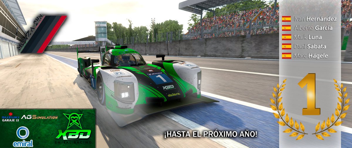 xbdracing's tweet photo. 🏁𝐅𝐈𝐍𝐀𝐋 𝐄𝐍 𝐌𝐎𝐍𝐙𝐀🏁

Victoria para nuestro coche #1 en las 24 horas de Monza Solidarias @24hMonza apoyando a @ContraCancerEs🎗️
¡Enhorabuena al podio de nuestra categoría @peaky_drivers @Cheroki_PS y a todos los equipos por participar!👏
#greenpower #goxbd
💚💚💚💚💚 https://t.co/e1gsKTehoi