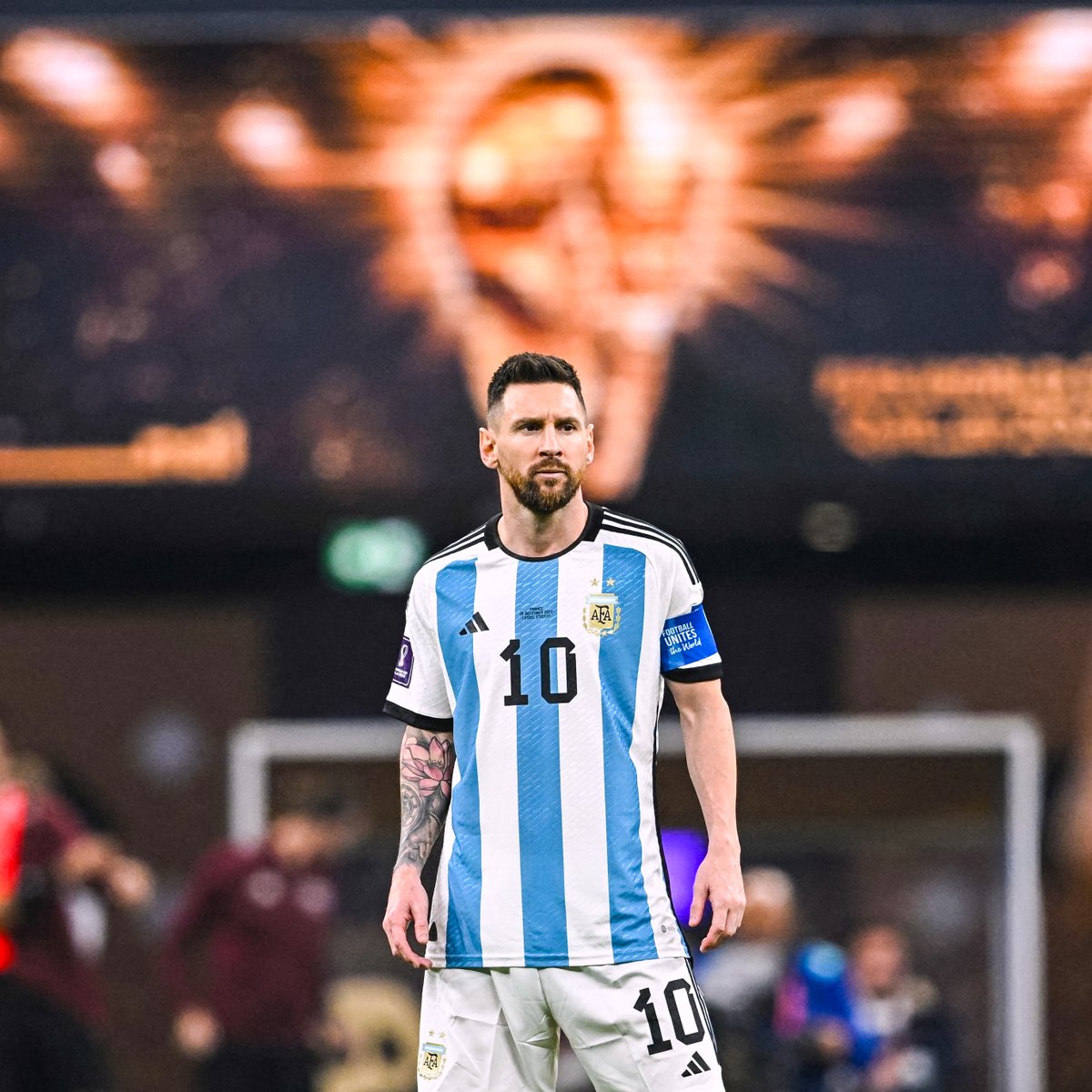 FOS's tweet photo. ✔️ 7-time Ballon d'Or Winner
✔️ 4-time Champions League Winner
✔️ Most Official Assists in Soccer History
✔️ 13 Career World Cup Goals
✔️ Most World Cup appearances

Now, finally, Lionel Messi adds 'World Cup Champion' to his legacy 🏆 https://t.co/I8hCctWIqk