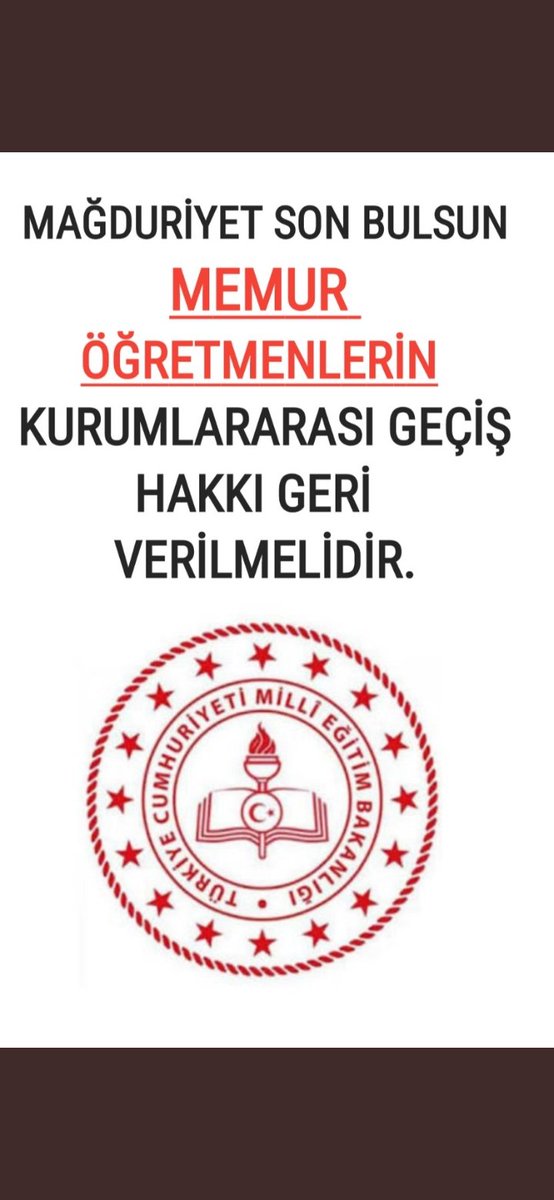 <a href="/ecirsert42/">Ecir Sert</a> <a href="/Ahmet_Davutoglu/">Ahmet Davutoğlu</a> <a href="/tcmeb/">Millî Eğitim Bakanlığı</a> <a href="/selcukozdag/">Selçuk ÖZDAĞ</a> <a href="/serkanozcan1/">Serkan Özcan</a> <a href="/hacerfilikci/">Hacer Filikci Akin</a> <a href="/GelecekPartiTR/">Gelecek Partisi</a> Sn <a href="/Ahmet_Davutoglu/">Ahmet Davutoğlu</a> bizler kamuda öğretmenlik mezunu memurlarız.

<a href="/tcmeb/">Millî Eğitim Bakanlığı</a> %3 lük kontenjan istiyoruz.
#MemurÖğrtÇözümBekliyor , kurumici ve kurumdışı atama hakkımızı yeniden talep ediyoruz. 
Desteklerinizi bekliyoruz.

<a href="/selcukozdag/">Selçuk ÖZDAĞ</a> 
<a href="/serkanozcan1/">Serkan Özcan</a>
 <a href="/hacerfilikci/">Hacer Filikci Akin</a> 
<a href="/GelecekPartiTR/">Gelecek Partisi</a>