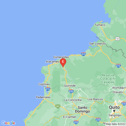 IGecuador's tweet photo. #SISMO ID: igepn2022ysog Preliminar 2022-12-18 11:30:50 TL Magnitud:3.7 Profundidad: 5.00 km, a 20.81 km de Esmeraldas, Esmeraldas,Latitud: 0.7847 Longitud:-79.6101 Sintió este sismo? Repórtelo! en https://t.co/fqOuLzpTrA https://t.co/yQ9Jbj0rjX