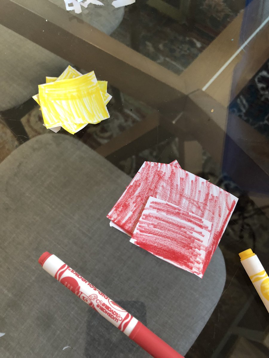 My 5yo made red and yellow cards to give to his friends when they won’t listen to him 😆 #FIFAWorldCup