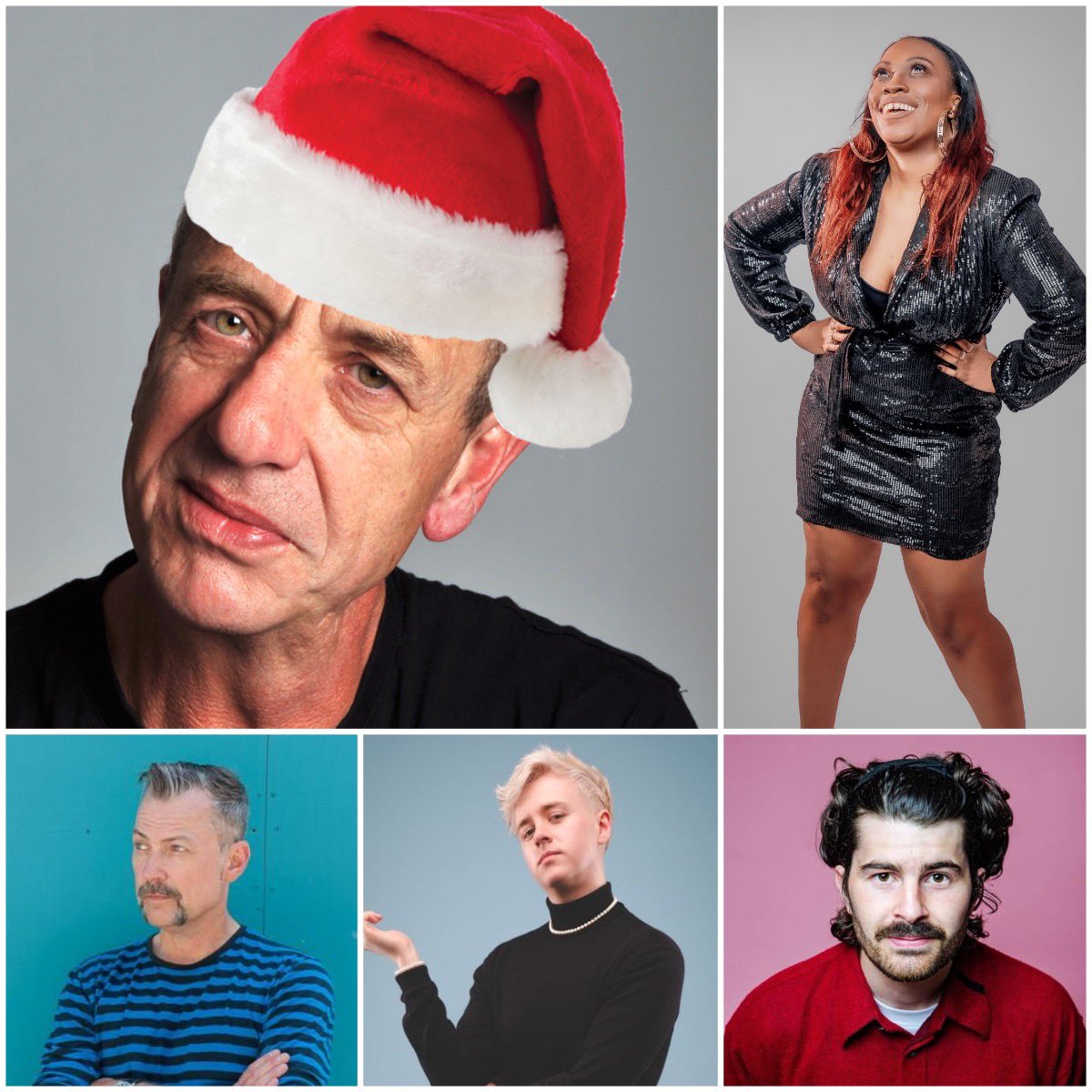 Greenwich! Tonight! It’s our annual Xmas doozy!🎄 @ArfurSmith hosts this sensational bunch 👇 🎁 @Benny_Norris 🎁 @sikisacomedy 🎁 @paddyisyoung 🎁 @dnlfoxx +++ Carol Singing. Bad Presents and of course… Mince Pies 🥧 Last tickets at 🎟️👇 Sundayspecial.co.uk