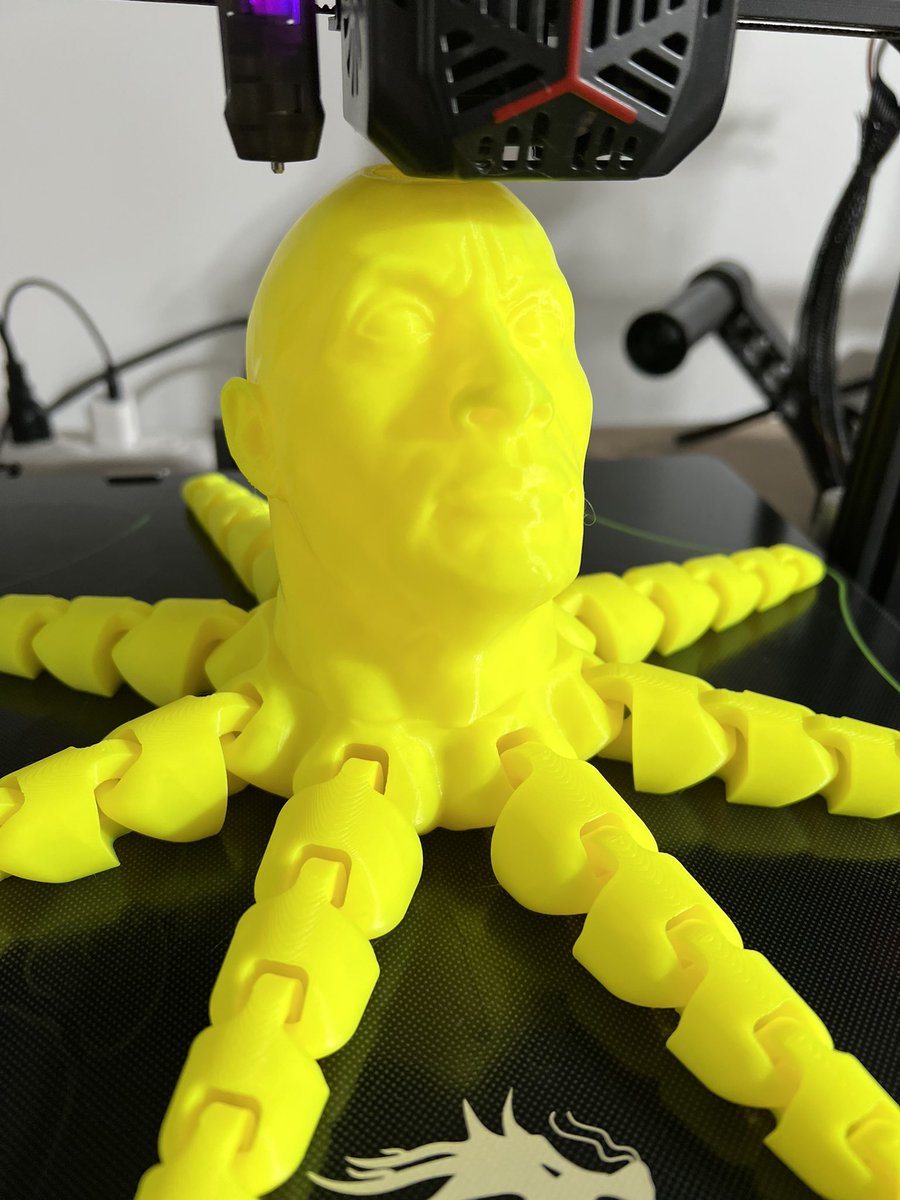 steve_bru's tweet photo. Of all the things I could be printing on my 3D printer I choose the Rocktopus #therock #rocktopus https://t.co/m4bNNElC6v