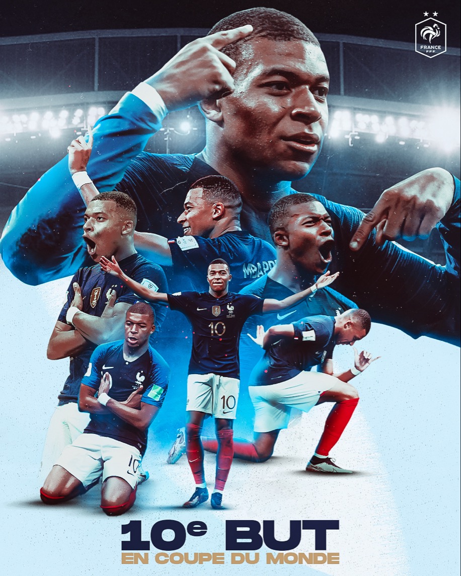 𝙀𝙏 𝘿𝙀 𝟭𝟬... 𝙋𝙐𝙄𝙎 𝟭𝟭 (ça va trop vite 😅) !

<a href="/KMbappe/">Kylian Mbappé</a>  est le 1er joueur de l’histoire à inscrire au moins 10 buts en 𝗖𝗼𝘂𝗽𝗲 𝗱𝘂 𝗠𝗼𝗻𝗱𝗲 avant ses 24 ans ! 🔥

Le tout en seulement 14 matchs 🤯

🇦🇷2-2🇫🇷 | #ARGFRA | #FiersdetreBleus