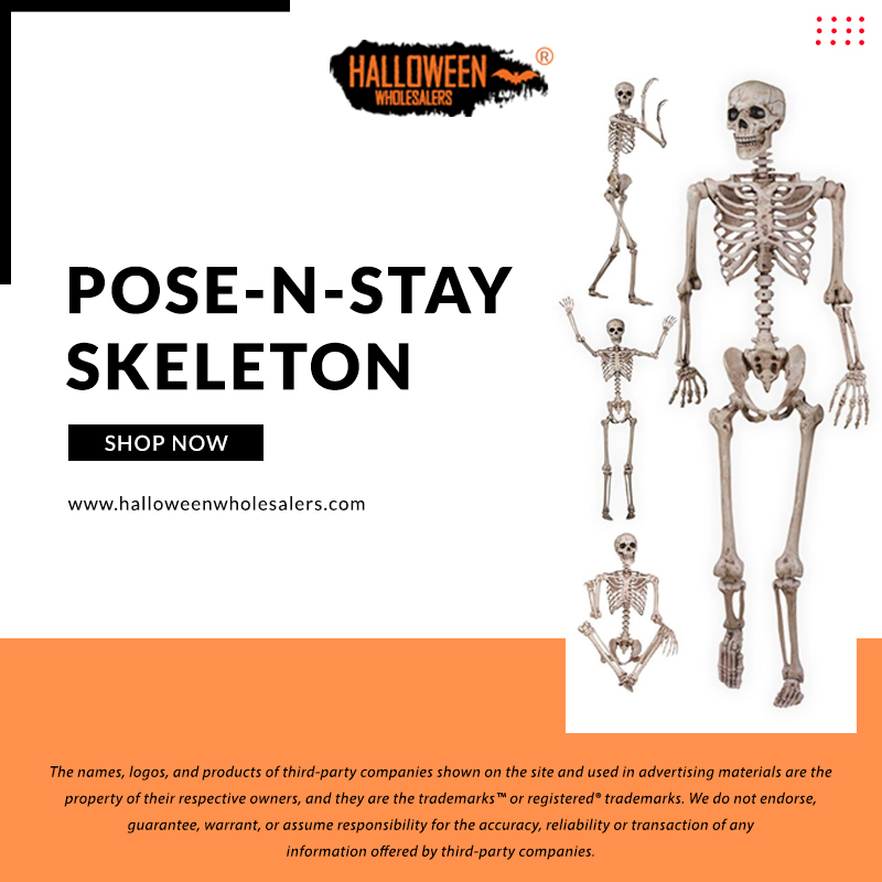 cs_hws's tweet image. Shop Pose-N-Stay Skeleton at #halloweenwholesalers
Shop Now: bit.ly/3WmoRys