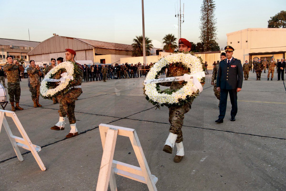 UNIFIL_'s tweet image. Today, at a somber ceremony at Beirut airport, UNIFIL, @LebarmyOfficial and Ambassador of Ireland paid their respects to Irish peacekeeper Private Sean Rooney, killed late Wednesday night.
Our hearts go out to his family, friends and colleagues.