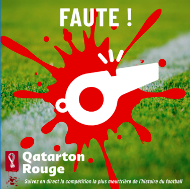 Et c'est le carton jaune à la 90+e minute jouée dans cette Coupe du monde ! Un carton jaune que mériteraient les employeurs des ouvriers morts pour construire ce stade. #CoupeDuMonde2022 #QatartonRouge