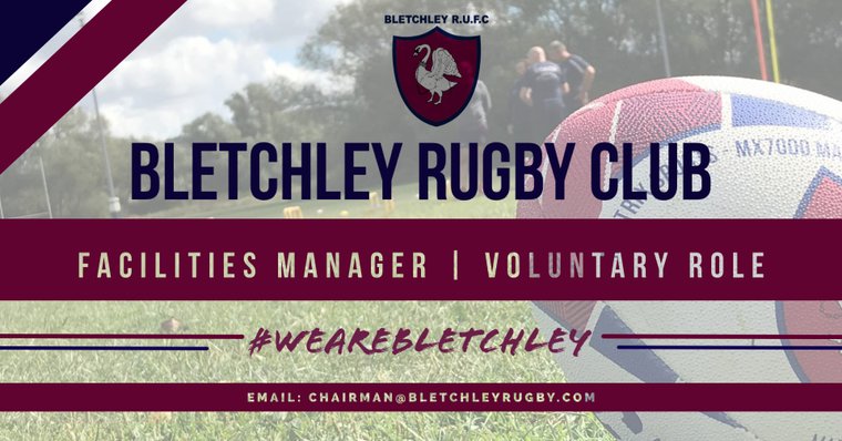 BletchleyRUFC's tweet photo. Facilities Manager #Pitchero
https://t.co/B1lEreFswS https://t.co/xhX6sGIHE9