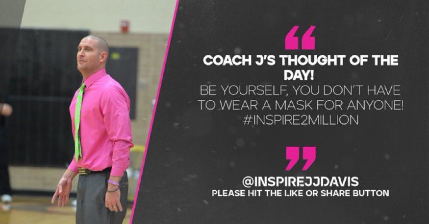 InspireJJDavis's tweet photo. Coach J's Thought Of The Day!
#INSPIRE2MILLION https://t.co/dYv21kdz2p