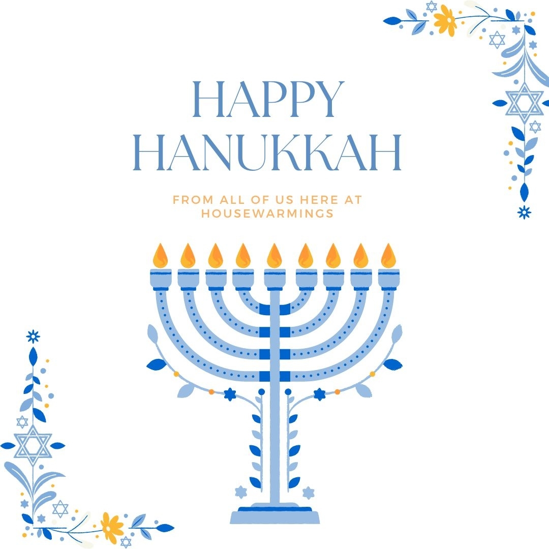 HousewarmingsRS's tweet photo. Hanukkah begins at sundown today! We hope all celebrators have a wonderful holiday season with your family and friends! 🕯️ https://t.co/FZAsAxYuZR