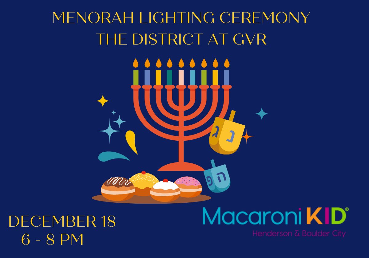 mackidhendersnv's tweet photo. Join us at The District for a Menorah Lighting Ceremony featuring live entertainment, dreidels, gelt and crafts for the little ones! https://t.co/4OIckBM6DK