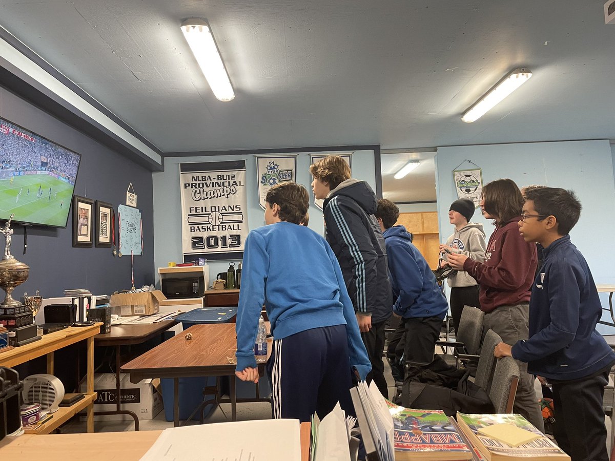 <a href="/FAA1899/">Feildians Athletic Association Challenge Cup</a> <a href="/Feildians1899/">Feildians</a> BU15 PYL taking in the World Cup Final this afternoon at the Clubhouse. Tense moments before the whistle at end of 90 mins. #ArgentinaVsFrance <a href="/SoccerNLSA/">NLSA</a>