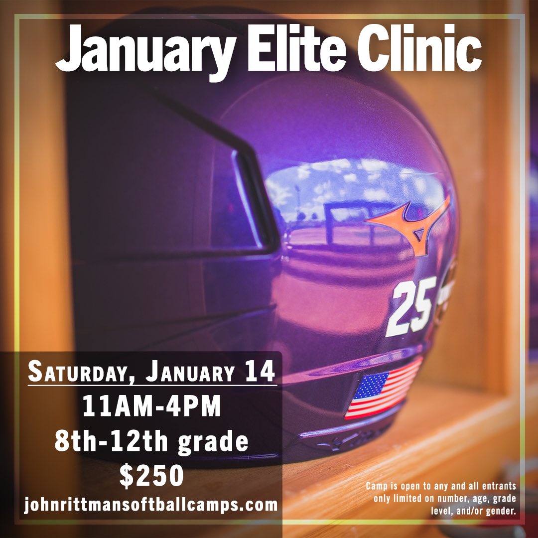 🚨Registration is open NOW!! Head to johnrittmansoftballcamps.com to reserve your spot!! <a href="/clemsonsoftball/">Clemson Softball 🥎</a>