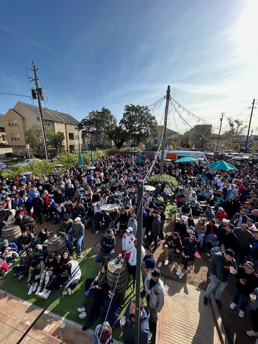 Pure drama. Mess vs Mbappe in Houston TX at Social Beer Garden #WorldCupFinal #Houston #soccer #football #WorldCup #Mbappe #Messi