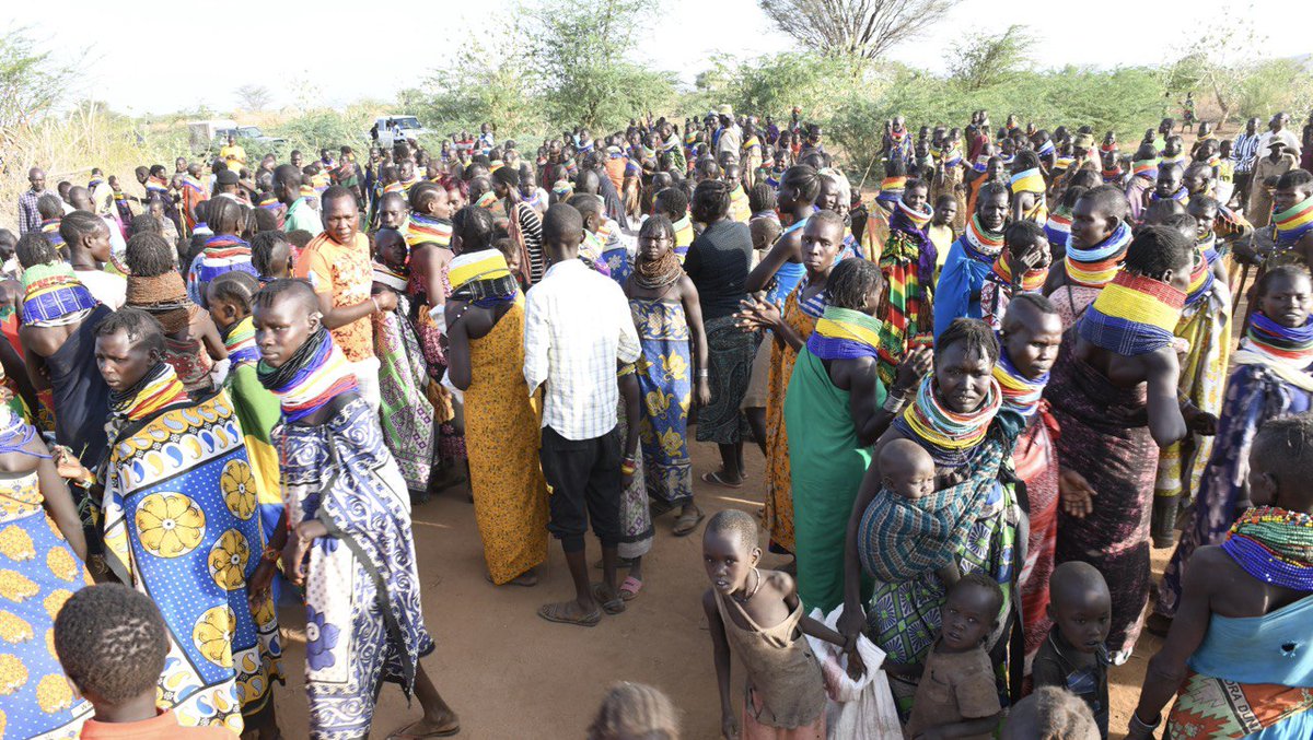 Spent the day in Kalobeyei Ward, Turkana West Sub County, coordinating county relief food distribution to drought-affected households in Natiira, Kalobeyei and Namunyen Kirionok.