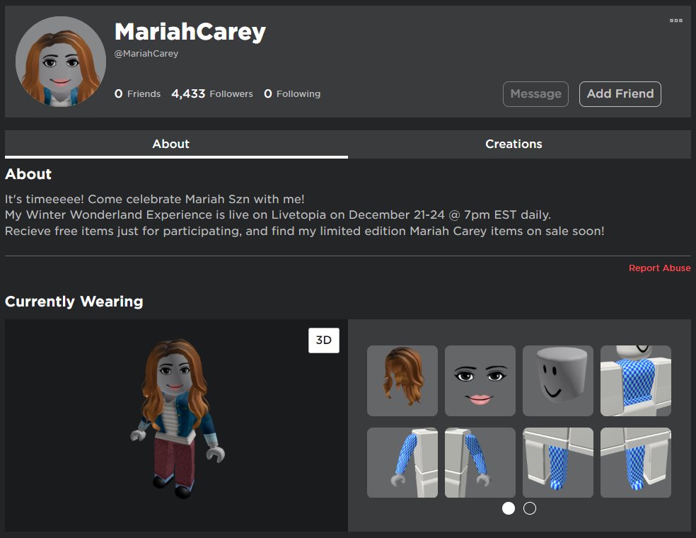 How to get all free items from Mariah Carey Concert Experience in Roblox