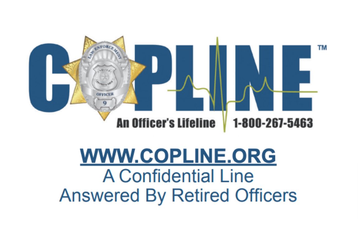 The holidays are joyful, but they can also be bittersweet for our heroes in blue. Please remember that CopLine - a confidential line answered by retired officers - is here for you.

Call 1-800-267-5463 or, if you're on RollKall, find the CopLine button on your profile page.
