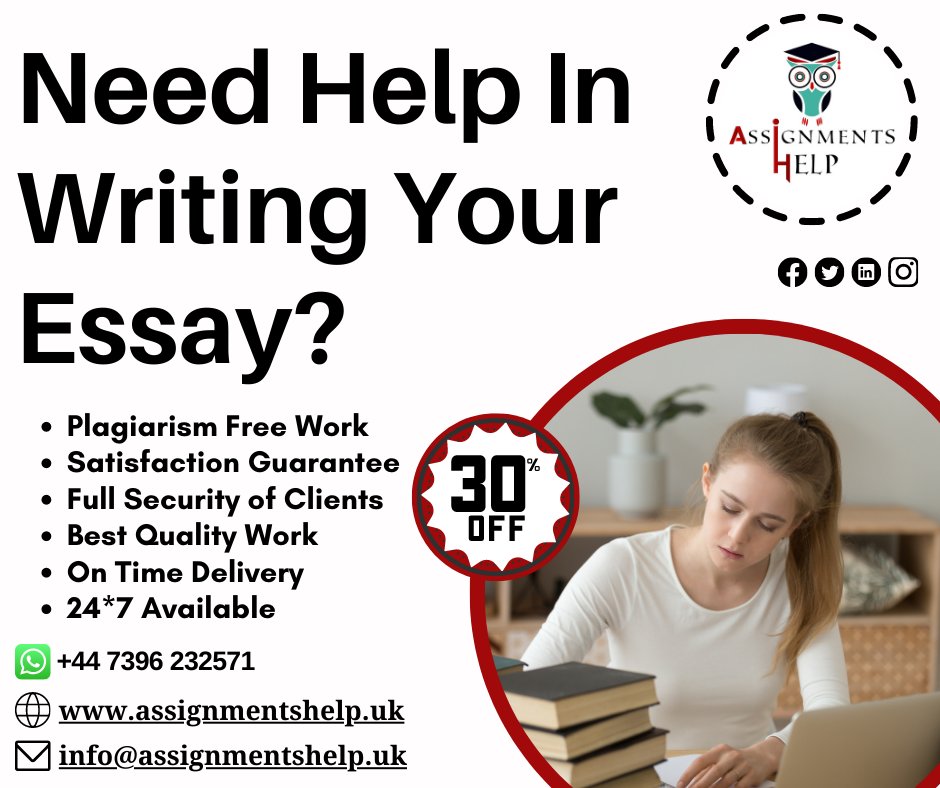AssignmentsHe59's tweet image. Be confident! Because you choose Our Best Essay Writing Help.
Order Now:
#essaywriting #essaywritinghelp #essayassignmenthelp #onlineassignmenthelp #assignmenthelp #writingassignment #writinghelp #assignment #help #assignmentshelp