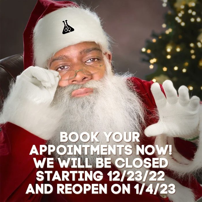 LabBarber's tweet image. Share with a friend! 
🎄Holiday Hours: @hairlabdetroitbarberschool

Monday10AM–9PM
Tuesday10AM–9PM
Wednesday10AM–4:15PM
Thursday10AM–9PM

We will be closed from December 23, 2022- to January 4th 2023. 🎄🎁 Make sure to book appointments with our talented future 💈's 💯