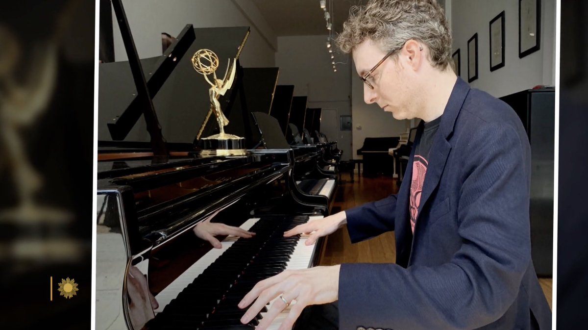 From this morning’s "<a href="/CBSSunday/">CBS Sunday Morning 🌞</a> Morning”—my profile of <a href="/NicholasBritell/">Nicholas Britell</a>, 3-time Oscar-nominated composer of the scores for “Succession,” “Andor,” “Moonlight,” “Don’t Look Up,” and others. He gave us a cool demo of how movie scores are written.