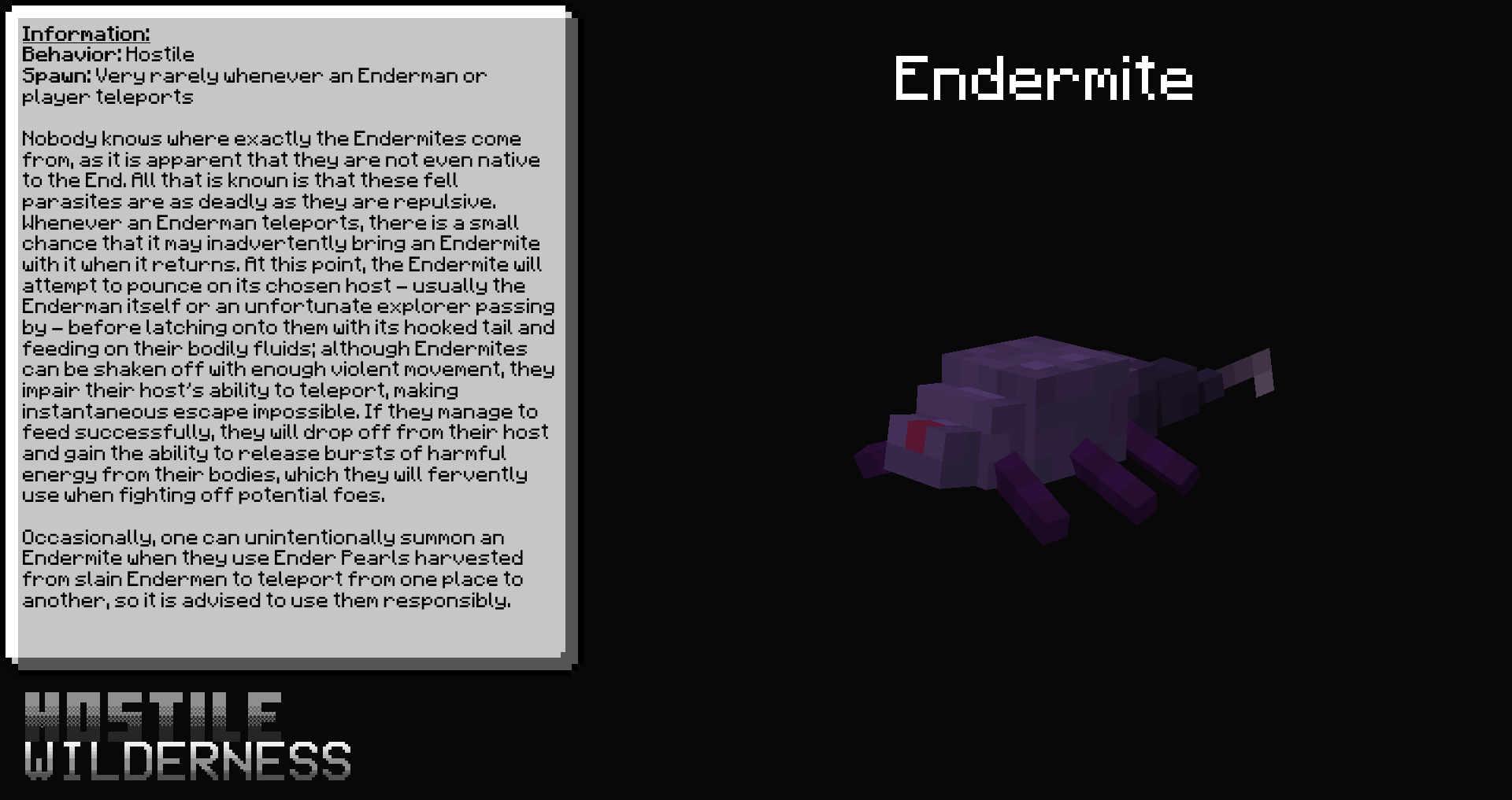 Minecraft Endermite - Behavior & Spawning