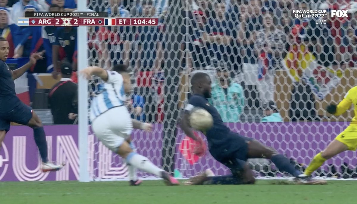 ESPNFC's tweet photo. UPAMECANO MAY HAVE JUST SAVED THE WORLD CUP FOR FRANCE! https://t.co/09TLhOCWHb