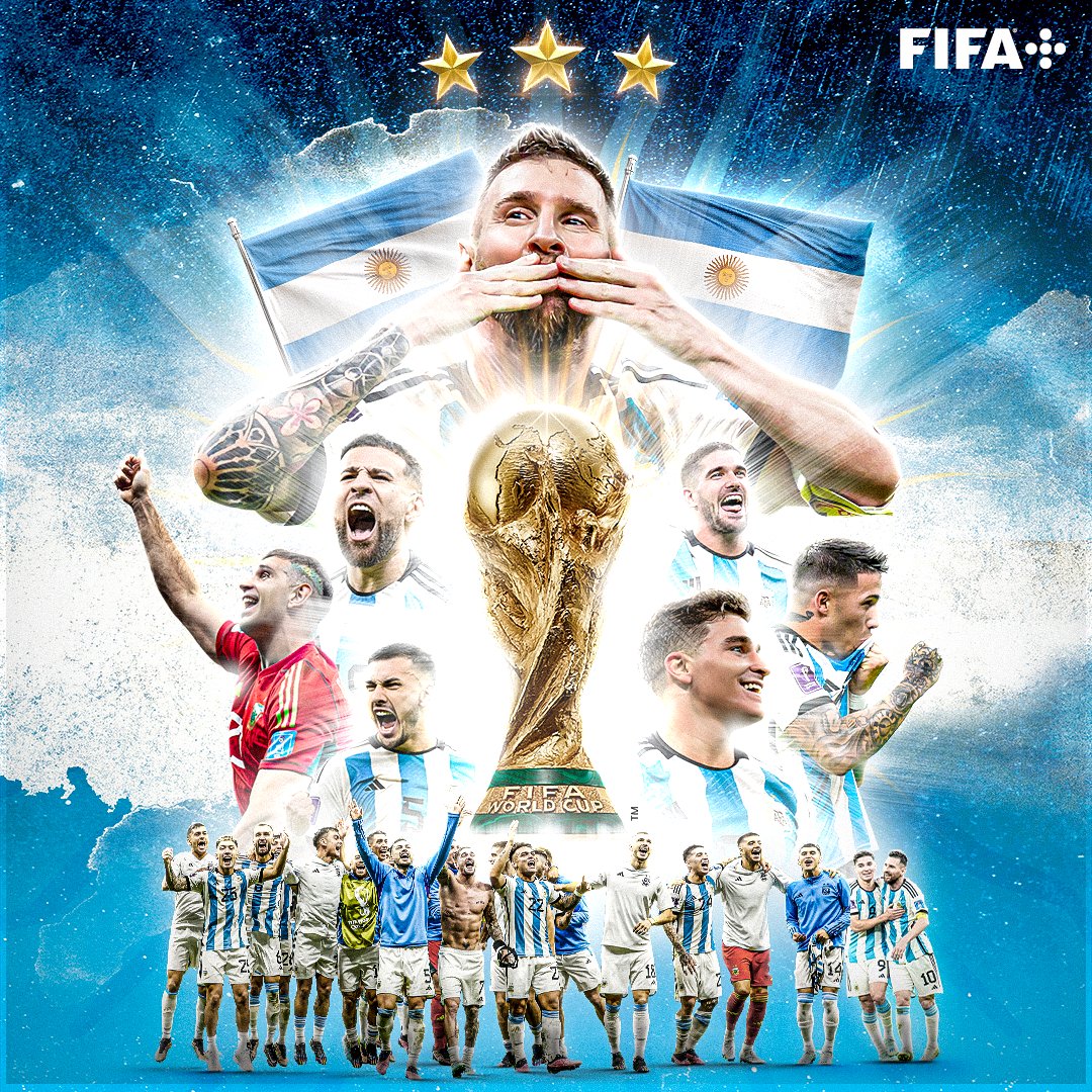 FIFA World Cup on Twitter "ARGENTINA ARE WORLD CHAMPIONS!! 🇦🇷 FIFAWorldCup Qatar2022" / Twitter
