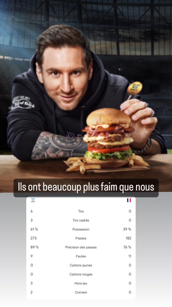 remi_ragnar's tweet photo. ils ont plus faim que nous !! la deuxième mi-temps est à nous 🥊❤️🇫🇷 le premier #CoupeDuMondeFIFA https://t.co/sPOzEGfh7a