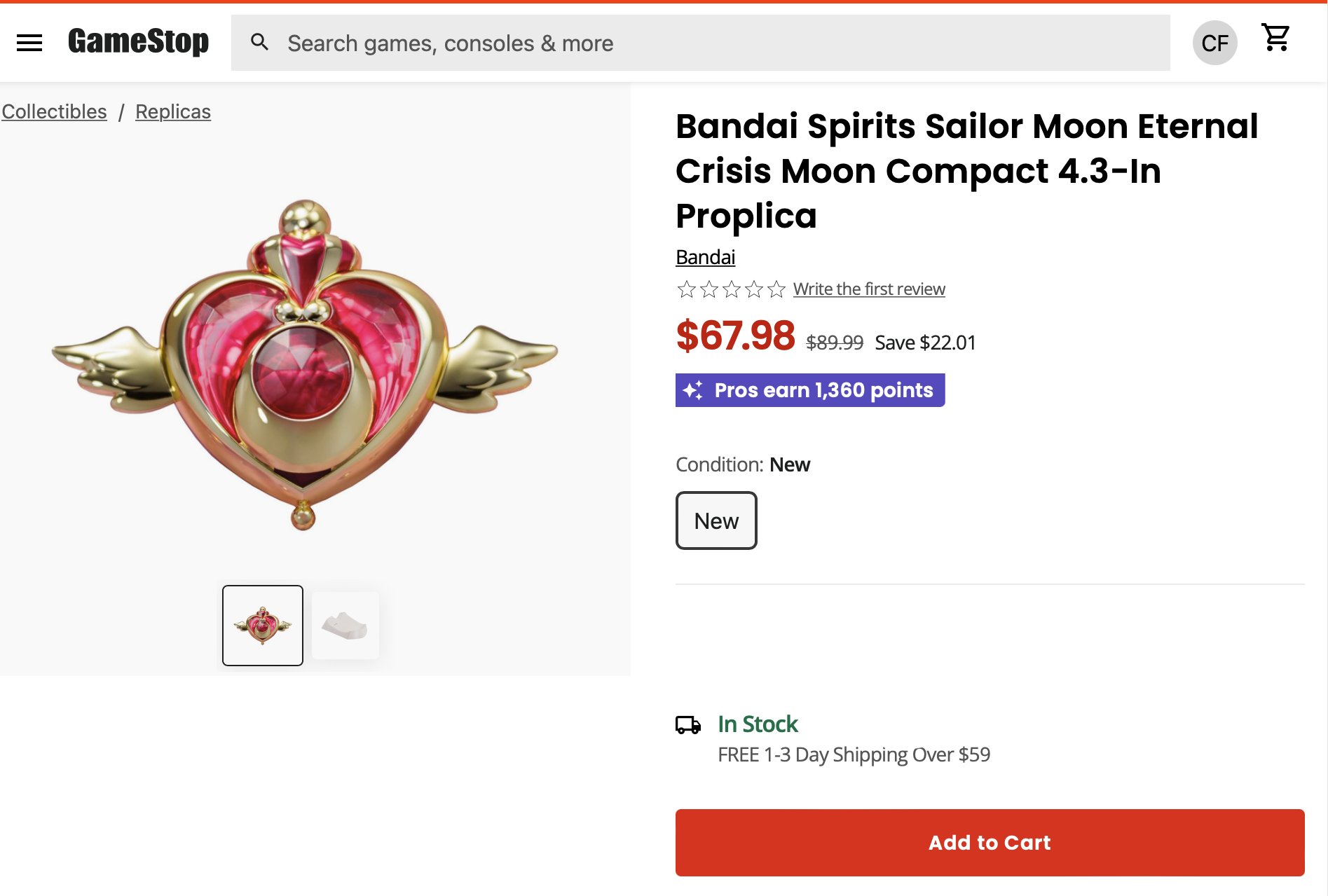 Sailor Moon Compact House - Collection Premium (Crise Lune) Par Bandai, Neuf