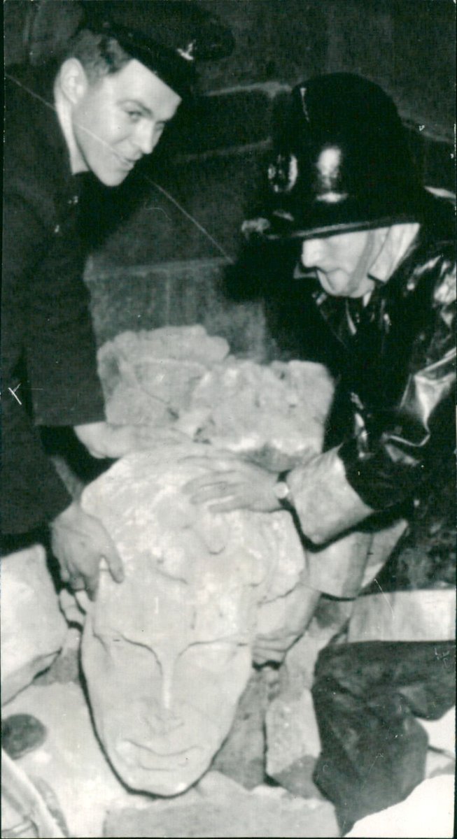 Quit while you're a head! Contemporary press photo of Nelson's head - soon after it became detached from his body... Horatio Nelson stood on his pillar in the centre of O'Connell Street from 1809 until he was toppled by an explosion on 8 March 1966.