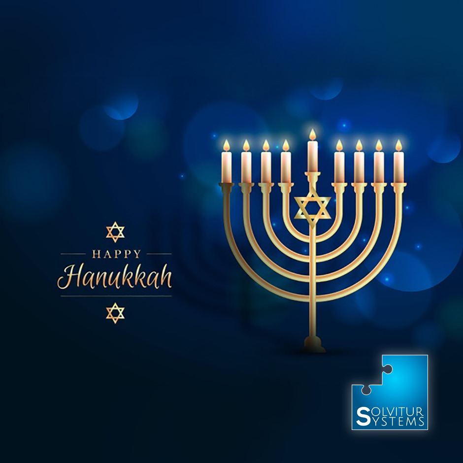 Solvitursystems's tweet photo. Wishing a Happy Hanukkah to all observing the Jewish holiday over the next eight days and nights. Chag Sameach! #happyhanukkah2022 https://t.co/F5RaC7Vqnt