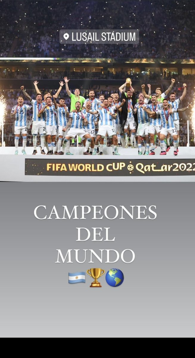 ستظل اسعد لحظات حياتى فى كره  القدم سببها ليو 👑🇦🇷♥️♥️♥️ افضل من امتع البشريه بسحره الكوروى لسنوات اخيراً خضعت لك تلك البطوله مبروك على البطوله ياليو هيا من فارت بك ⚽️🇦🇷♥️♥️♥️🎼