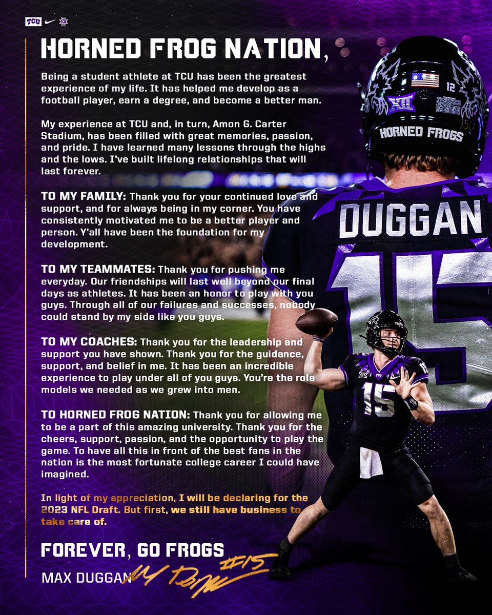 Max Duggan - Football - TCU Athletics