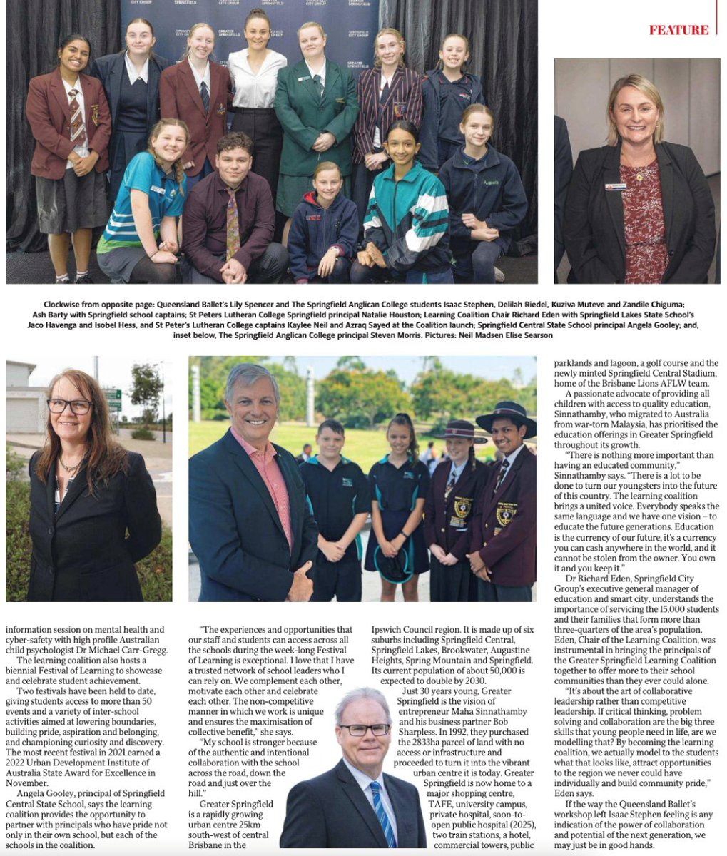 Nice feature piece in <a href="/Qweekend/">Qweekend magazine</a> on the Learning Coalition, showcasing our ethos and intent. Collaboration is the new face of leadership and we are modelling to the next generation what that looks and feels like.
gslearningcoalition.com.au