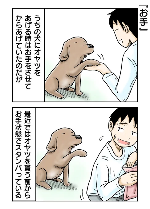 お手
#漫画が読めるハッシュタグ #創作漫画 #2コマ漫画 #犬 