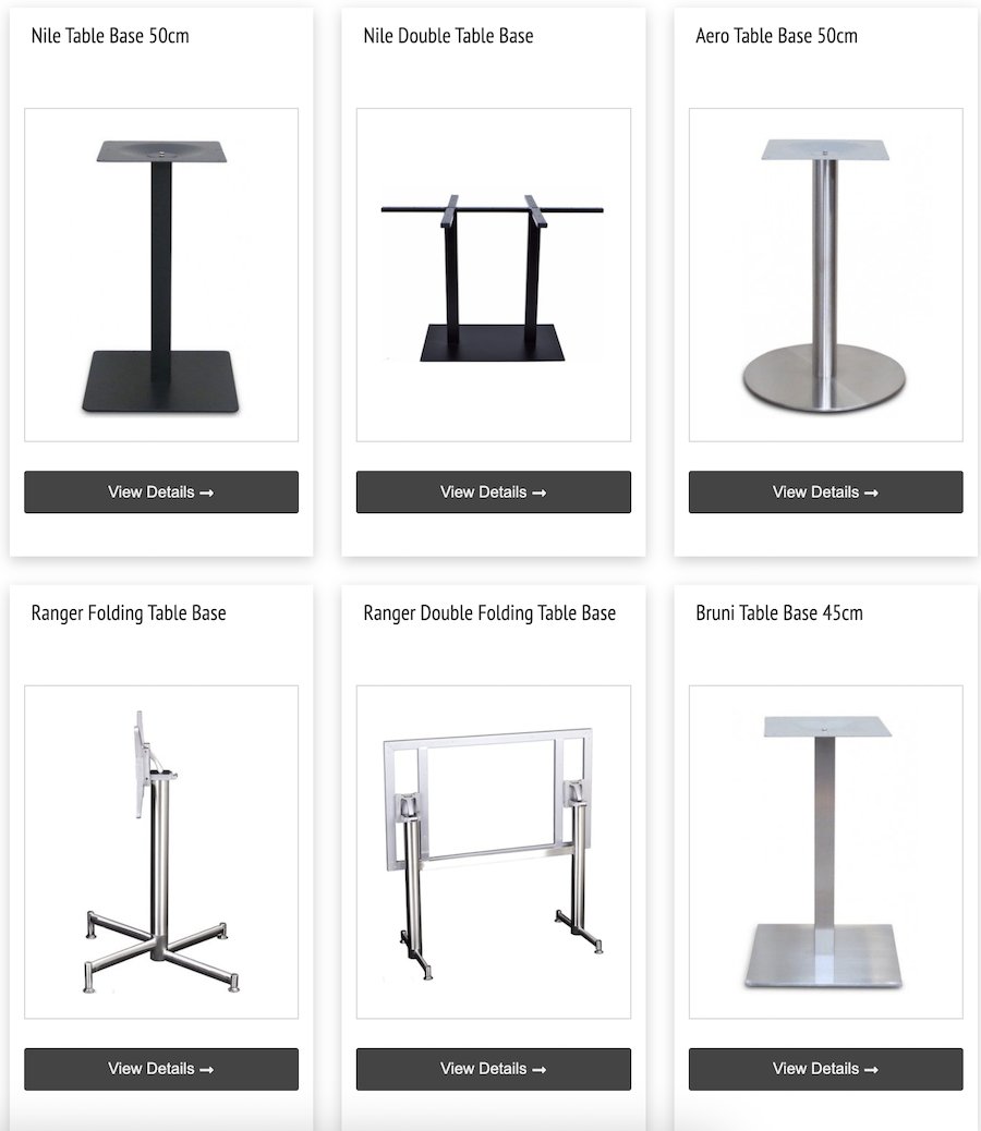 Affordable Cafe Table Bases for Commercial Uses

We have an excellent selection of affordable cafe table bases for commercial use. View our range online at Capital Commercial Furniture.

bit.ly/3FGw59S