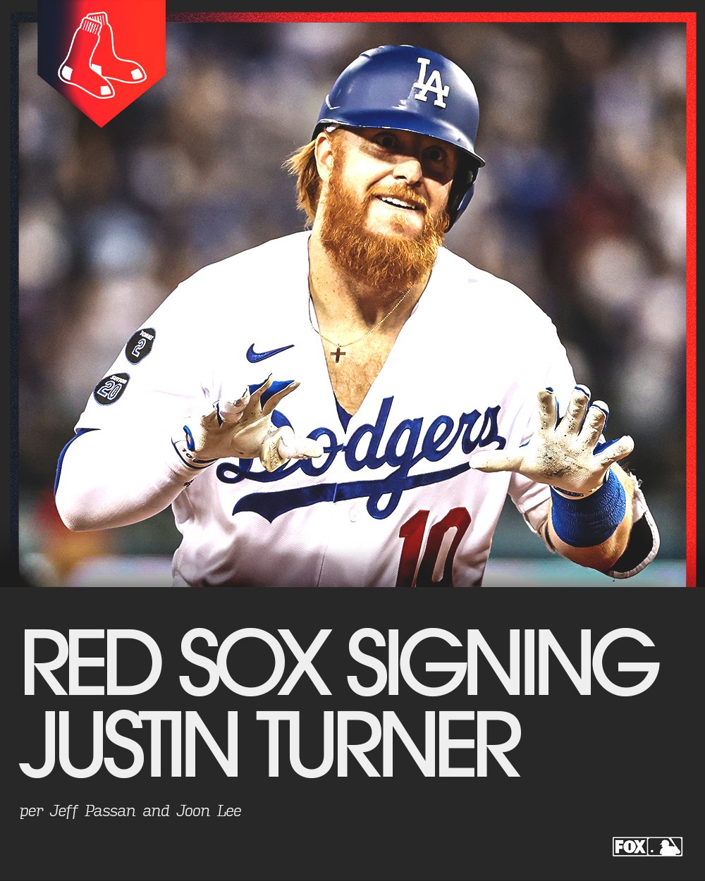 FOX Sports: MLB on X: The Red Sox are signing Justin Turner to a 2-year  contract close to $22M with an opt out after 2023, per @JeffPassan and  @joonlee  / X