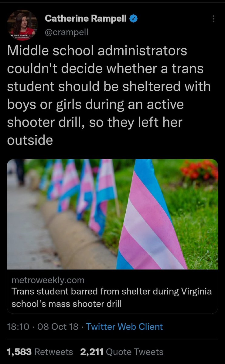 avila181_'s tweet image. I cannot imagine why an active shooter drill is separated by gender.

I legitimately cannot think of a single sensible reason, not a one. 

Someone, anyone, with crayon, explain it to me like I was 5-years-old, why this drill is separated by gender.