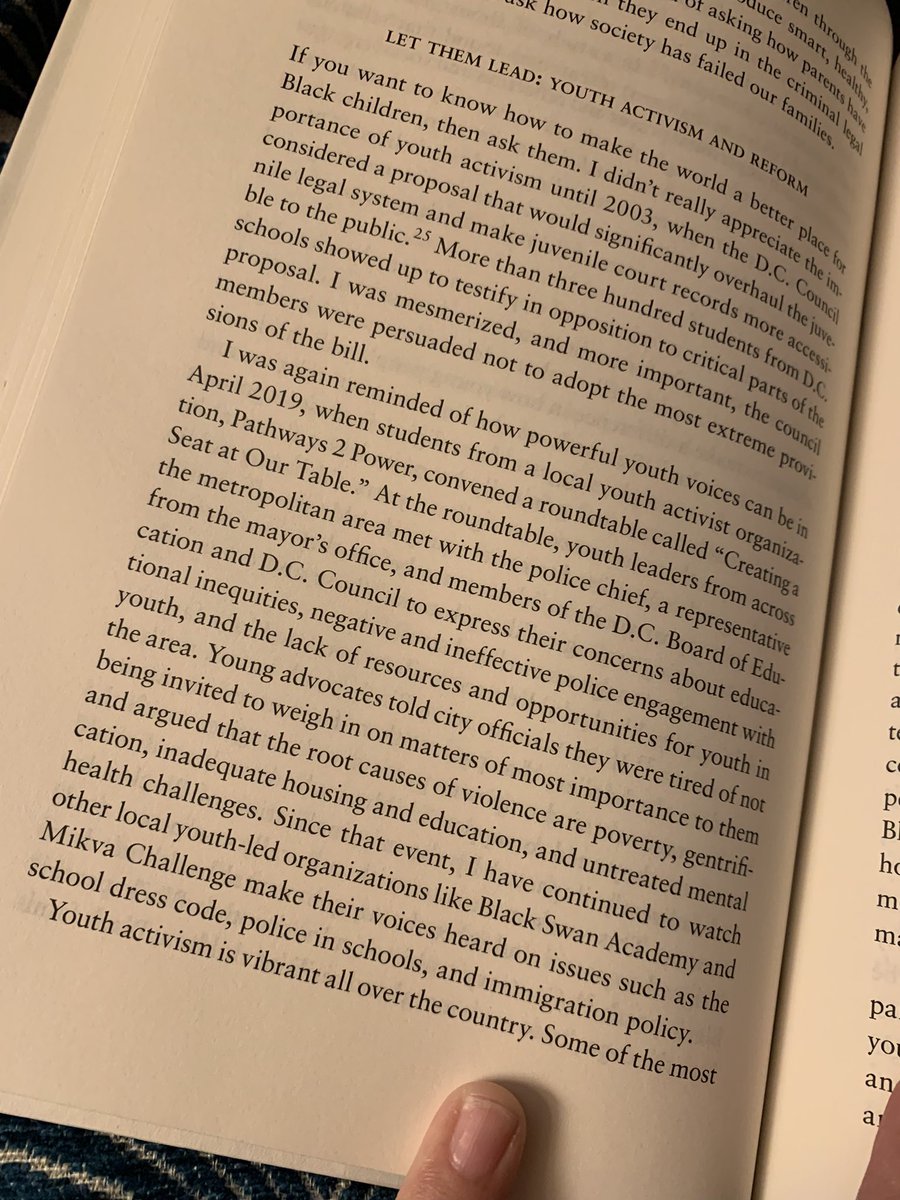 theleeway_'s tweet photo. Sat down to enjoy a relaxing end to the weekend with an insightful &amp; reflective read. Turned the page of @ProfKrisHenning ‘s book to be reminded of the power @P2PDC holds &amp; the importance of a #seatatthetable for our young people. Thank you for always honoring their work! https://t.co/ixYEPwdO2n